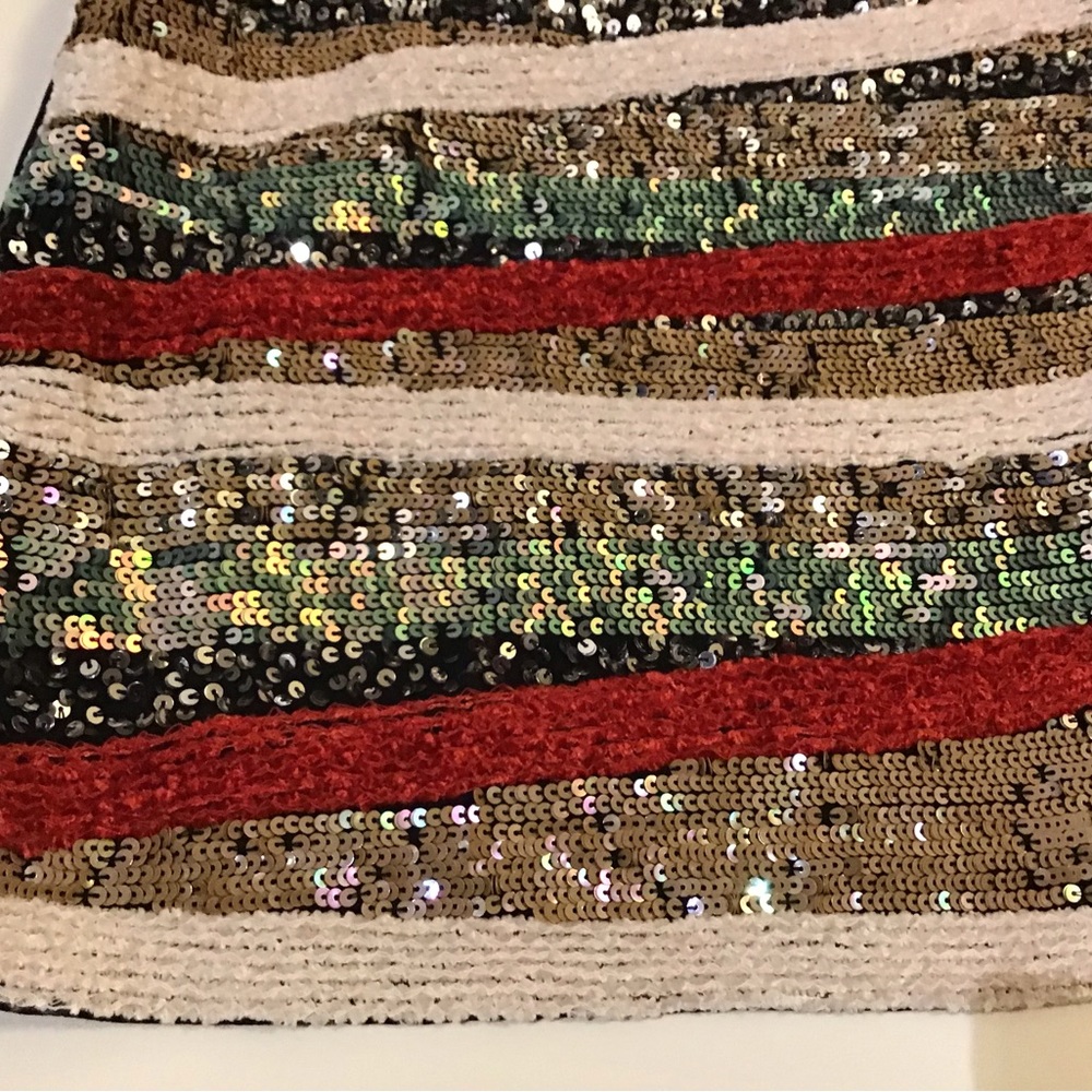 TFNC London sequin party holiday mini skirt size S - Picture 5 of 10